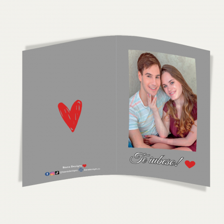 Felicitare de dragoste cu fotografie si mesaj personalizat, cadou pentru cuplu [4]