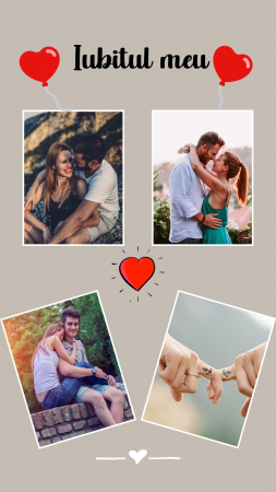 Felicitare de dragoste video digitala, personalizata cu fotografii si mesaj de iubire, cadou cuplu [1]