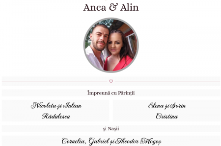 Website de prezentare nunta, Invitatie site digitala pentru nunta [1]