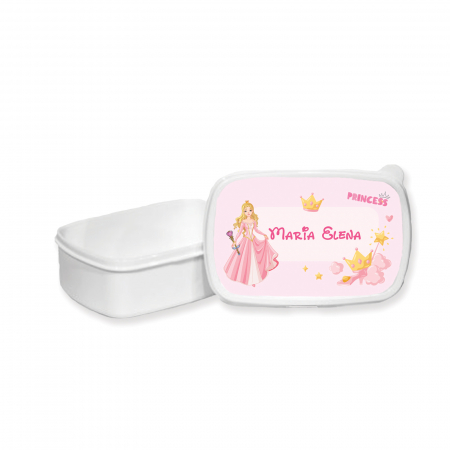 Lunchbox personalizat cu nume pentru fetite, cu design printese [0]
