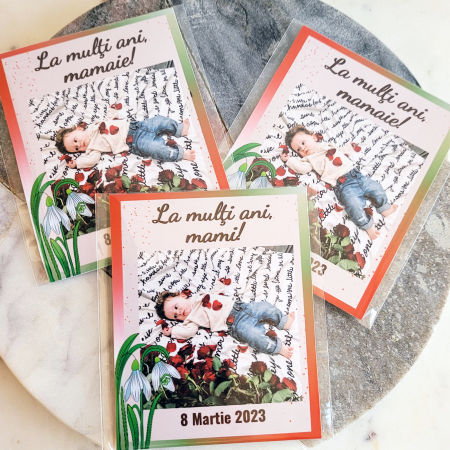 Magnet personalizat cu 1 fotografie si mesaj pentru mama, bunica, 8 martie [1]