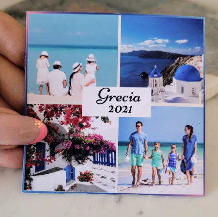 Magnet personalizat cu 4 fotografii si text, Amintiri din vacanta [1]