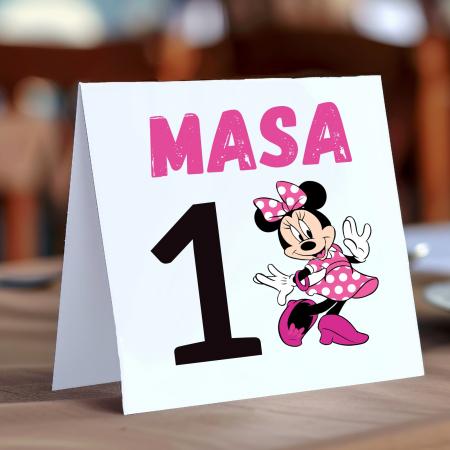 Numere pentru masa pentru botez fetita, tematica Minnie [1]