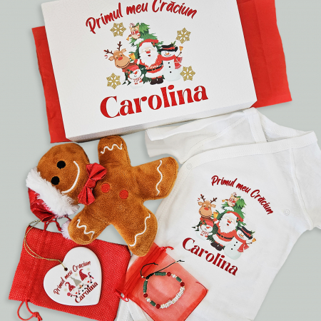 Ornament inima pentru pom, primul meu Craciun, personalizat cu nume [2]