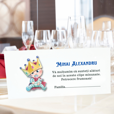 Nunta - Plic de bani pentru botez baietel, cu design bebe printisor