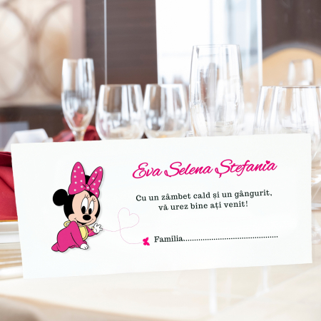 Nunta - Plic de bani pentru botez fetita, tematica minnie baby