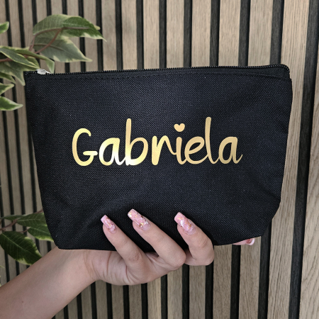 Portfard roz personalizat cu nume, gentuta de makeup [2]