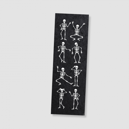Semn de carte design Halloween cu scheleti [1]