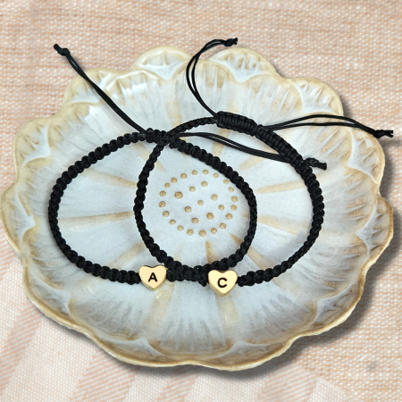 Brățări waterproof din inox aur placat cu 18K cu șnur macrame [2]