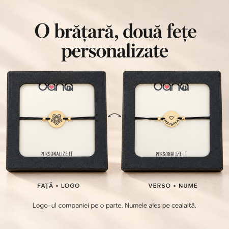 Set cadou corporate cu logo, pix și brățară | Bana Designs [2]