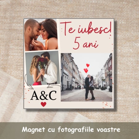 Set cadou personalizat pentru iubit cu cutie neagră, breloc gravat „Iubire, nu accelera...”, magnet foto și felicitare romantică. [2]