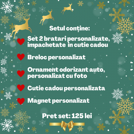 Set cadou de Craciun personalizat pentru cuplu indragostit [2]