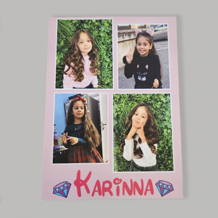 Set cadou personalizat pentru fetite, cu tricou, colier, magnet, felicitare si cutie cadou [6]