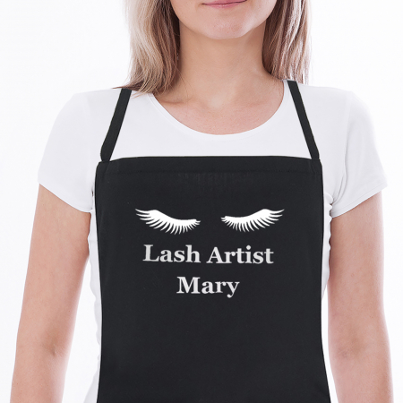 Sorturi - Sort negru personalizat cu nume si design Gene, pentru Lash Artist