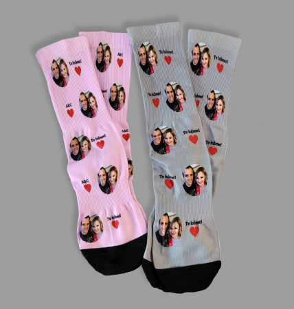 Sosete personalizate cu fotografie si mesaj, cadou pentru cuplu [2]