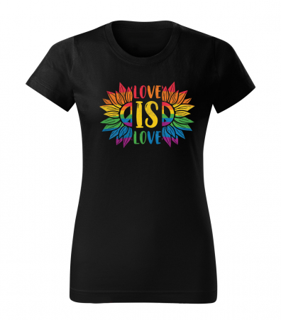 Tricou Love is Love, tricou LGBT pride, din bumbac negru [1]