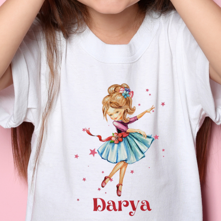 Body Bebe - Tricou fetita personalizat cu nume si ursulet, cadou pentru fetita