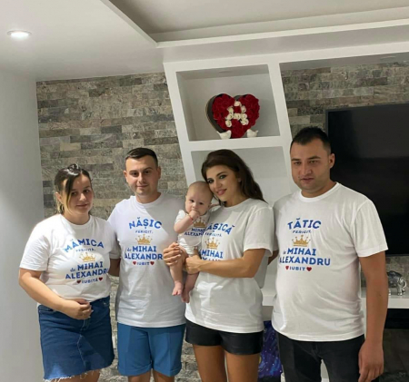 Tricou Nasi, pentru botez, personalizat cu coronita si numele copilului. [2]