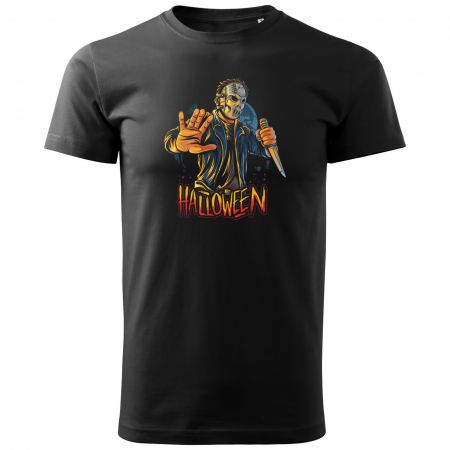Tricou Masked Man Halloween, din bumbac negru [3]