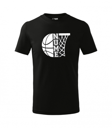 Tricou personalizat pentru copii, pentru pasionatii de baschet, cu nume si minge de baschet [5]