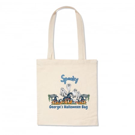 Halloween - Sacosa Halloween, din bumbac, personalizata cu nume, Spooky