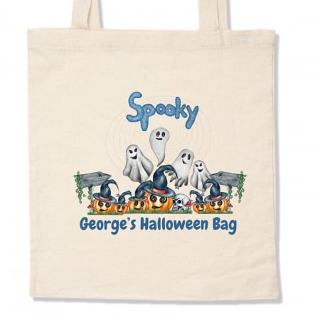 Sacosa Halloween, din bumbac, personalizata cu nume, Spooky [1]