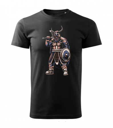 Tricou Viking, din bumbac negru [1]