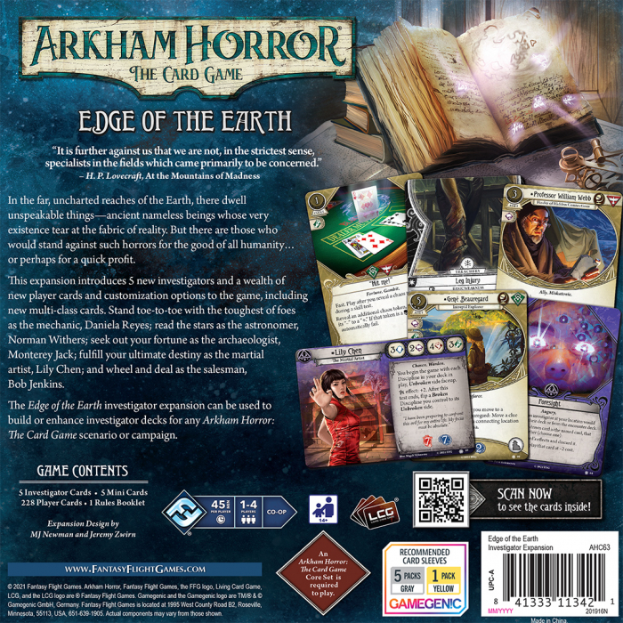 Arkham Horror: The Card Game – Edge of the Earth: Investigator Expansion [2]