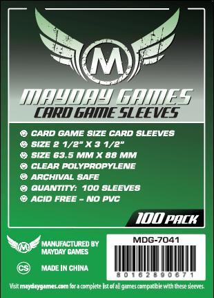 Monezi - Mayday Card Game Standard Card Sleeves (pack of 100) 63.5mm x 88mm