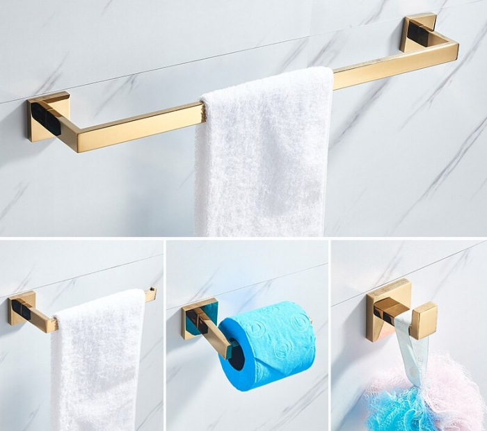 Accesorii baie Gold lucios  4 piese [4]