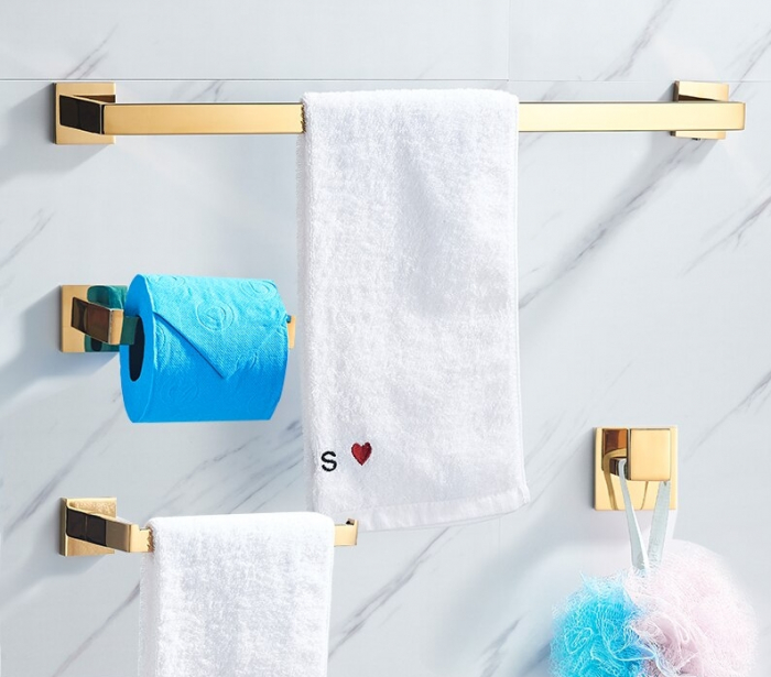Accesorii baie Gold lucios  4 piese [3]