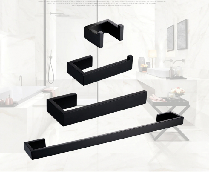 Accesorii baie negru mat 4 piese [5]
