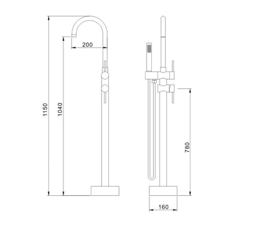 Bateria cada gold lucios podea Free-standing. Nova gold [3]
