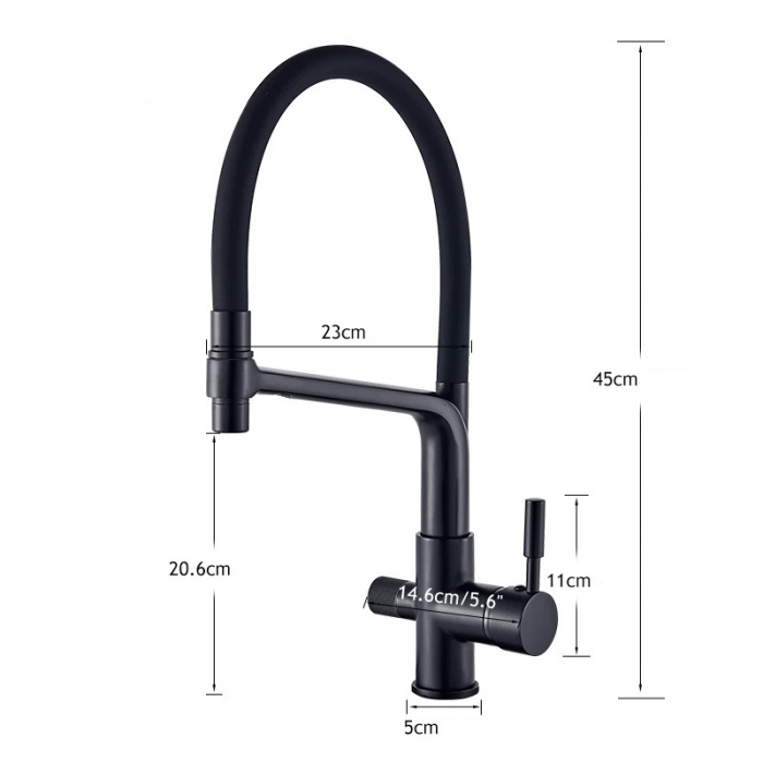 Baterie bucatarie cu 3 cai pentru filtru de purificare a apei [8]