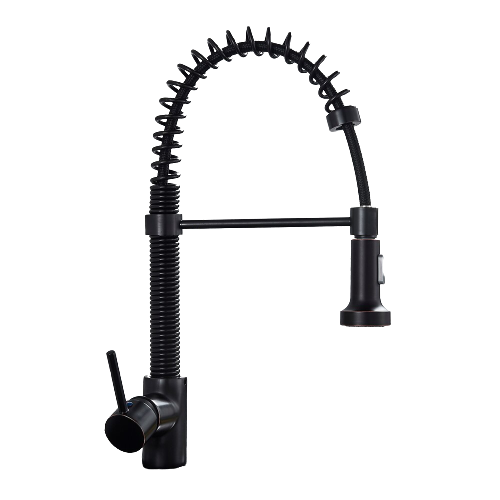Baterie bucatarie cu dus extractibil negru mat, Nova Black [2]