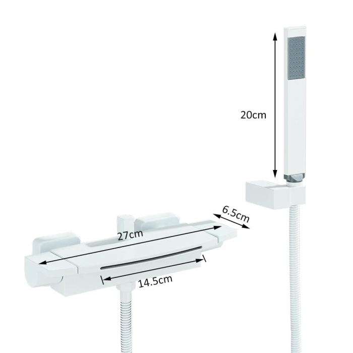 Baterie cada, tip casaca, Alb mat [2]