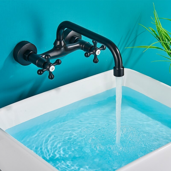 Baterie cu montare pe perete in stil victorian, negru mat - Copie [5]