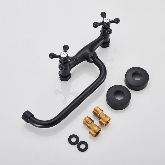 Baterie cu montare pe perete in stil victorian, negru mat - Copie [3]