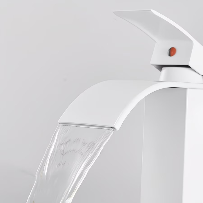 Baterie lavoar, alb mat cascada [3]
