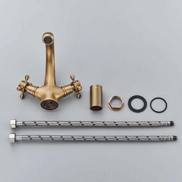 Baterie lavoar antique, bronz antichizat [4]