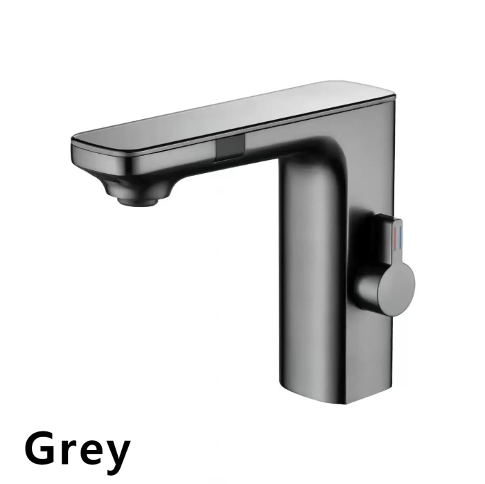 Baterie lavoar cu senzor de pornire/oprire, gri inchis [8]