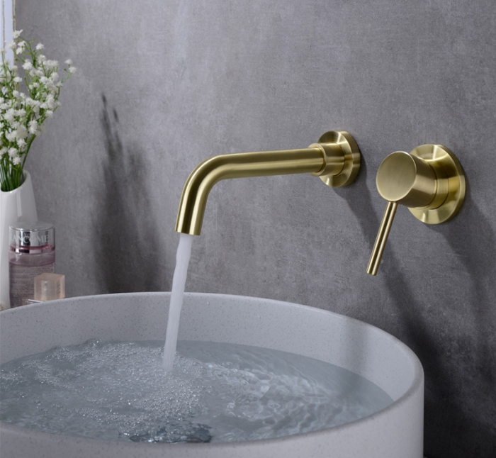 Baterie lavoar incastrata gold periat, Nova Gold [6]