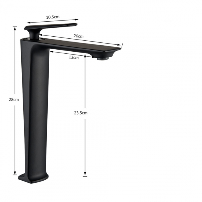 Baterie lavoar montare blat, Nova Black [4]