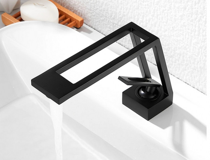 Baterie lavoar negru mat, alama solida [9]
