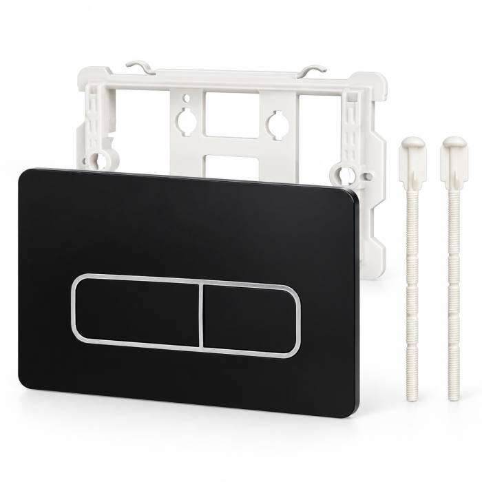 Clapetă WC dublă spălare compatibilă Geberit Sigma negru mat 24,3 x 16,4 cm [4]