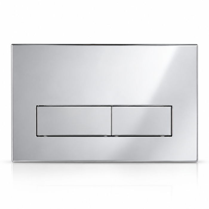 Clapetă WC dublă comandă compatibilă Geberit Sigma 245x164 mm crom [2]