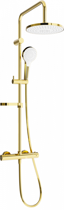 Coloana de dus 3 functii, termostat, auriu/alb [2]