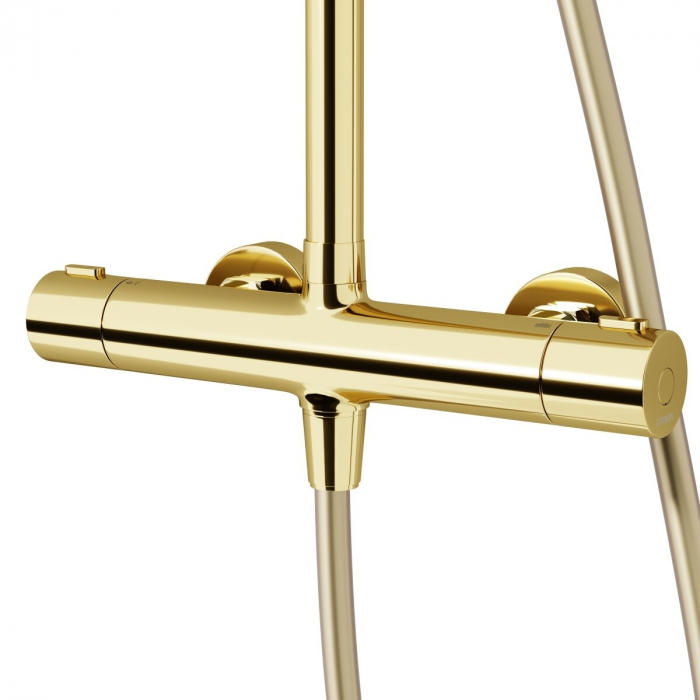 Coloana de dus 3 functii, termostat, auriu/alb [3]
