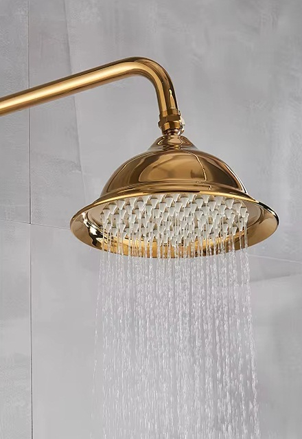 Coloana de dus Clasic cu accesorii ceramice, trei functii, auriu lucios [3]