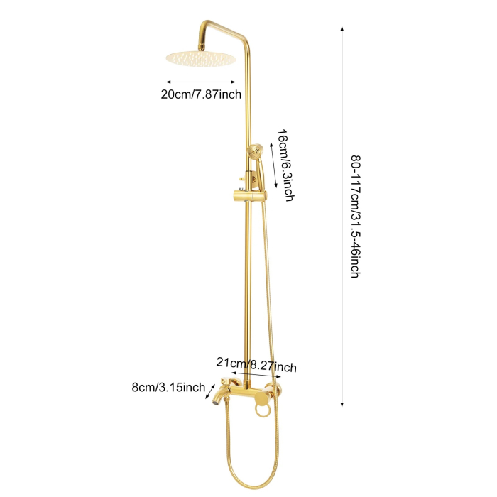Coloana de dus trei functii, auriu lucios [4]